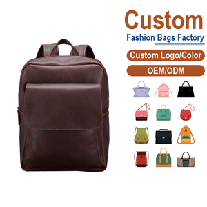 Sac à dos en cuir marron pour homme avec compartiment pour ordinateur portable |   Fabrication sur mesure OEM/ODM pour les marques urbaines et professionnelles - Product Image 2