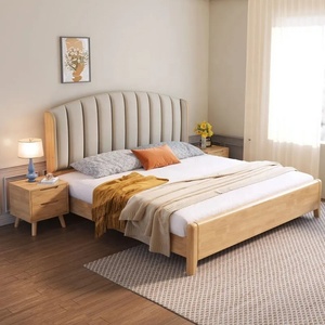 Cadre de lit en bois réglable de haute qualité pour lit simple, double ou queen size avec plateforme double, lit king size, mobilier de chambre minimaliste - Product Image 2