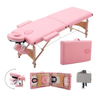 Table de massage portable en bois à 2 sections, lit de beauté, meilleur prix et bonne qualité