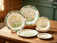 Assiettes jetables en papier résistantes à l'eau, biodégradables, compostables, sans BPA, de 6, 7, 9 et 10 pouces, idéales pour les voyages