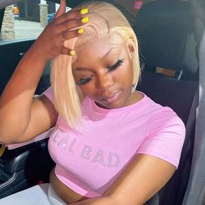 Canotte Lavorate a Maglia Personalizzate, Magliette da <span class=keywords><strong>Donna</strong></span> a Maniche Corte in <span class=keywords><strong>Cotone</strong></span> ad Asciugatura Rapida, Crop Top con Stampa DTF, Logo Frontale con Strass Stile Y2K - Product Image 5