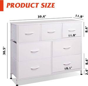Armoire de rangement, meuble en bois, 7 tiroirs, blanc, morden, rotin, pour chambre à coucher, ensemble de vêtements - Product Image 2