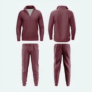 Ensemble de survêtement deux pièces personnalisé OEM pour hommes, en coton, avec tissu technique polaire, pour les détaillants de mode américains, coupe décontractée - Product Image 1