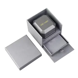 2024 Hochwertige Schmuck verpackung Glühende LED-Halskette Box Romantischer Vorschlag Ring Box