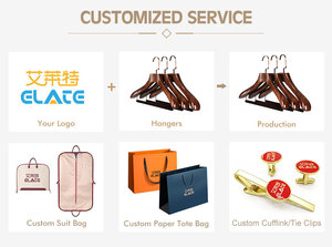 Cintre en ABS à un seul niveau avec logo personnalisable, style vintage, pour vêtements d'hôtel <span class=keywords><strong>et</strong></span> costumes, idéal pour les magasins - Product Image 6