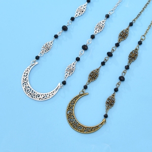 Chuỗi Đầu Pha Lê Bohemian Chuỗi Đầu Mặt Trăng Chuỗi Đeo Trán Mặt Trăng Lưỡi Liềm Màu Bạc Hoài Cổ Băng Đô Pha Lê Trang Sức Tóc Dạ Hội - Product Image 5