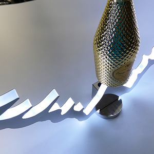 Stainless Steel <b>Butterfly</b> Wing Wine Rack <b>Light</b> Up For Bar KTV Party Display - Product Image 2