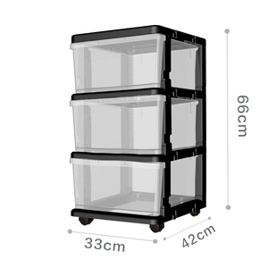 Klassieke 3-Tier 4-Tier 5-Tier Plastic Lade Organizer Met Wielen Plastic Laden