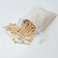 Özel çanta ambalaj Golf Tees çanta kılıfı ahşap bambu Golf Tees tutucu Peg