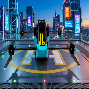 Nouvel avion électrique à décollage et atterrissage verticaux (EVTOL) monoplace en fibre de carbone, télécommandé, pour usage personnel - Product Image 6