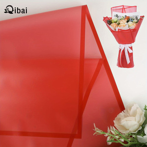 Qibai 20pcs rouge bord magique translucide fleur papier d'emballage étanche Durable <span class=keywords><strong>Rose</strong></span> Bouquet Wrap pour mariages artisanat autocollants - Product Image 5