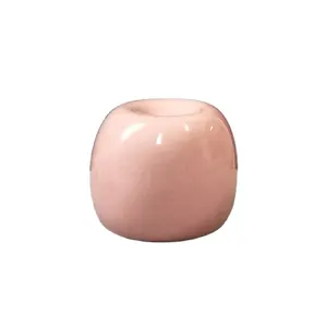 Apple vaso de cerâmica perfumado para casa, vaso de cerâmica perfumado para artesanato, arte e artesanato, venda especial de estilo simples de cor rosa