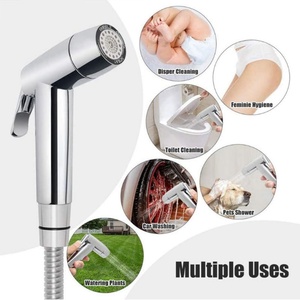 Bathroom Hygiene Floor Cleaning Cloth Diaper Pet Washing Handheld Bidet Sprayer Toilet Bathroom with <b>Wall</b> Bracket Hose Set - Product Image 6