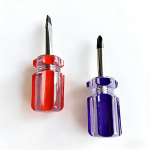 Tools 2-in-1 Flat Slot Stubby <b>Screwdriver</b> With Short Handle Free Accessories for Product Installation Repair CH-S53212 - Product Image 2