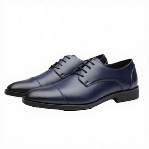 Chaussures Richelieu Derby Homme Grande Taille Noir Marron à Bout Pointu Respirantes en PU pour l'Hiver – Modèle Sh10974a - Product Image 2