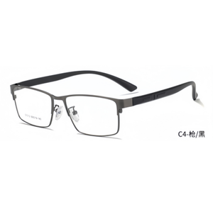 แว่นตาอ่านหนังสือกรอบโลหะสไตล์ลำลองสำหรับผู้ชายกรอบแว่นแฟชั่นใหม่กึ่งไร้ขอบพิมพ์ลายสายตาสั้นแนวธุรกิจ - Product Image 5