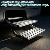 Marchepied électrique RV JDA à double couche en alliage d'aluminium pliable pour camping-car, caravane, remorque, antidérapant, accessoire RV