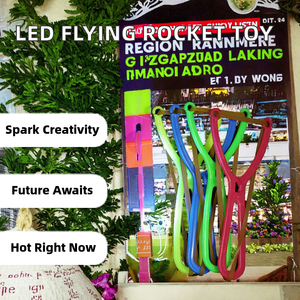 Wholesale Hot Sale Skywin Child Luminous LED Light Flying Rocket Catapult High Quality Plastic <b>Small</b> Flying Arrow Playing <b>Games</b> - Product Image 2