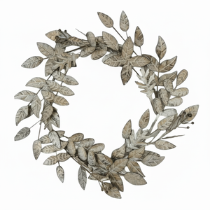 Couronne suspendue en fer de couleur or de style moderne fait à la main décoration de Noël écologique ornement décoratif mural - Product Image 1