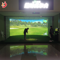 Simulador de Golf de Acero Inoxidable, Pantalla Interactiva Inteligente para Deportes en Interiores, Centro de Juegos con Proyección, Máquina de Entretenimiento Multijugador