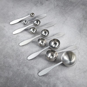 Cuillère doseuse multi-capacités <span class=keywords><strong>en</strong></span> acier inoxydable, écologique, avec échelle de mesure <span class=keywords><strong>en</strong></span> grammes pour café, thé, lait, assaisonnements, poudre de fruits - Product Image 2
