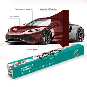 7.5mil épaisseur TPU PPF Super extensible auto-cicatrisant voiture carrosserie peinture Film de Protection anti-rayures liquide métal <span class=keywords><strong>Vampire</strong></span> rouge - Product Image 1
