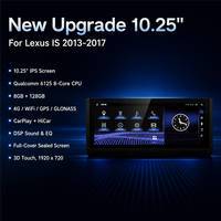 Autoradio Android 13 de 10,25 pouces avec GPS intégré, DSP, CarPlay et Auto Audio pour Lexus IS 2013-2017, version à bouton d'origine