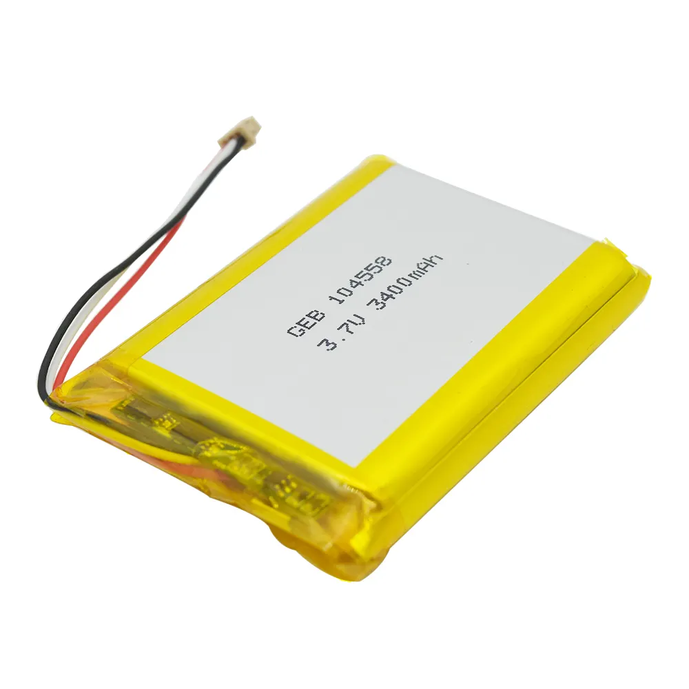 Venta al por mayor personalizar 104558 3,7 V 3400mAh batería de polímero de litio LiFePO4 baterías de iones de litio para sistemas de energía eléctrica