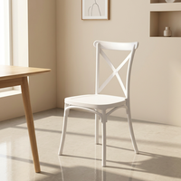 Chaises de salle à manger en plastique PP de haute qualité, style moderne et simple, pour l'extérieur, idéales pour les cafés, boulangeries, bars et zones rurales.