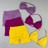 Soutien-gorge de sport plissé à col bas réglable, confortable, grande taille, vêtements de gym, spandex sexy et respirant