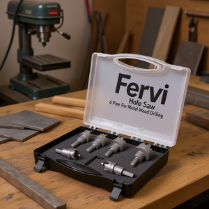 Jeu de scies cloches Fervi avec inserts en carbure, 6 pièces, pour percer le métal et le bois - Product Image 3