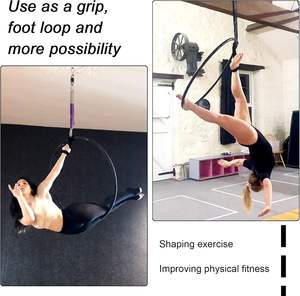 40cm Lyra <b>Aerial</b> Hoop Hand Loop Strap Noose for Yoga <b>Aerial</b> Acrobatics Strength Training - Product Image 5