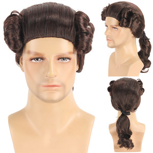 Peluca de Cosplay para Hombre, Estilo Juez, Abogado, Magistrado, en Negro, Blanco, Gris <span class=keywords><strong>y</strong></span> Beige, Fibra Sintética Resistente a Altas Temperaturas, Hecha a Máquina - Product Image 4