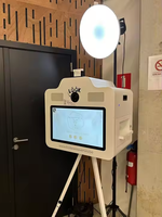 Machine Photobooth Selfie DSLR avec trépied pour événements, écran tactile 21,5 pouces, Photobooth DSLR à écran tactile pour mariage