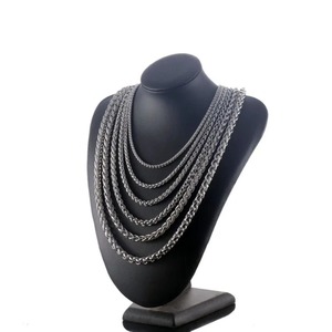 Collier unisexe en acier inoxydable plaqué or, étanche, chaîne à maillons de haute qualité, style classique tendance pour les fêtes, accessoire de bijouterie - Product Image 5