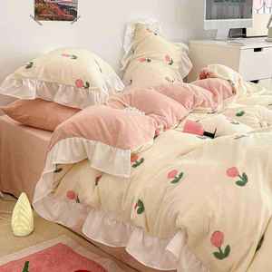 Juego <span class=keywords><strong>de</strong></span> Ropa <span class=keywords><strong>de</strong></span> Cama <span class=keywords><strong>de</strong></span> 3 Piezas <span class=keywords><strong>de</strong></span> Felpa Coral - Funda <span class=keywords><strong>de</strong></span> Edredón y Sábana - Product Image 3