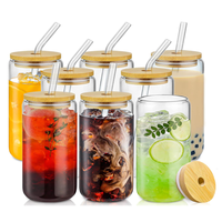 Verre à bière en verre borosilicate cristallin de haute qualité de 16 oz, style européen, réutilisable, écologique, compatible lave-vaisselle, recyclable