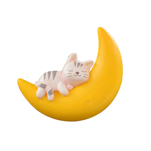 Kawaii 3D resina Luna Animal modelos Mini gato ratón Auto colgantes Diy <span class=keywords><strong>Lattafa</strong></span> coche Perfumes - Product Image 1