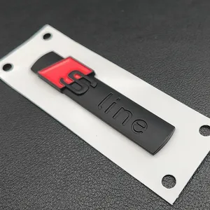 Emblema 3D ABS Nero <span class=keywords><strong>S</strong></span> <span class=keywords><strong>Line</strong></span> per Parafango Auto, Adesivo <span class=keywords><strong>S</strong></span> <span class=keywords><strong>Line</strong></span> per <span class=keywords><strong>Audi</strong></span> A1 A3 A4 A5 A6 Q2 Q5 Q7 Q3 S3 S4 S6 TT, Accessorio - Product Image 3