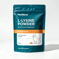 Poudre de L-Lysine pour animaux de compagnie, soin des yeux et du nez des chats, soutien immunitaire, complément alimentaire pour animaux OEM ODM