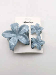 Lot de 3 pinces à cheveux multicolores en forme de fleur pour femmes et filles, antidérapantes, mignonnes, accessoires de mode, barrettes crabe - Product Image 5