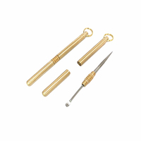 WELLFLYER EAPI-055 Double tête 2-en-1 en plastique, cure-oreille et cure-dents, accessoires de porte-clés portables, cure-dents multifonctionnel pour fruits