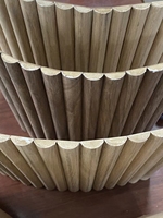 Panneau mural moderne pour divertissement en MDF ondulé 3D en bois naturel plaqué super flexible 1220*2440mm