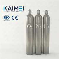Cilindro de Gas Electrónico de Grado 6N para Nitrógeno, Oxígeno e Hidrógeno, 47L 150 Bar, N2 O2 H2, Precio por kg con Válvula DISS