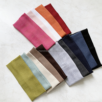 Bandeau de sport et de yoga en coton flanelle, style euro-américain, coloré, respirant, anti-transpiration, réutilisable, avec large élastique, pour le lavage du visage