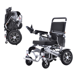 KSM-606 New Arrival <b>Electric</b> Rollator Wheelchair Quickie Charge Battery Max 150Kg Loading High Capacity Aluminum Alloy Foldable - Product Image 4
