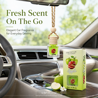 Parfum de voiture 8ml, flacon en verre avec bouchon en bois, diffuseur d'huiles essentielles à suspendre, désodorisant pour voiture, parfum pour rétroviseur, naturel et longue durée