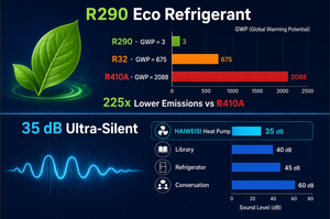 <span class=keywords><strong>Pompa</strong></span> <span class=keywords><strong>di</strong></span> <span class=keywords><strong>Calore</strong></span> Monoblocco Aria-Acqua R290 Evi Inverter 18KW - 24KW per il Mercato Europeo, 75 Gradi, a Basso Rumore - Product Image 5