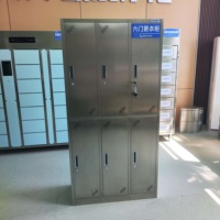 Casier de rangement industriel en acier inoxydable antirouille pour chaussures et vêtements, armoire vestiaire pour personnel, pour zone d'entrée hygiénique