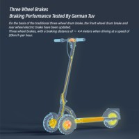 YIMI 8.3 Scooter Eléctrico de 3 Ruedas para Adultos, Plegable, Portátil, 25 km/h, Legal en la UE, Desbloqueo NFC, Sistema de Doble Freno, para Ciudad